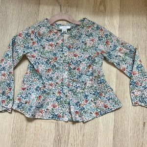 Jacadi Toddle Girls Woven Long Sleeve Blouse